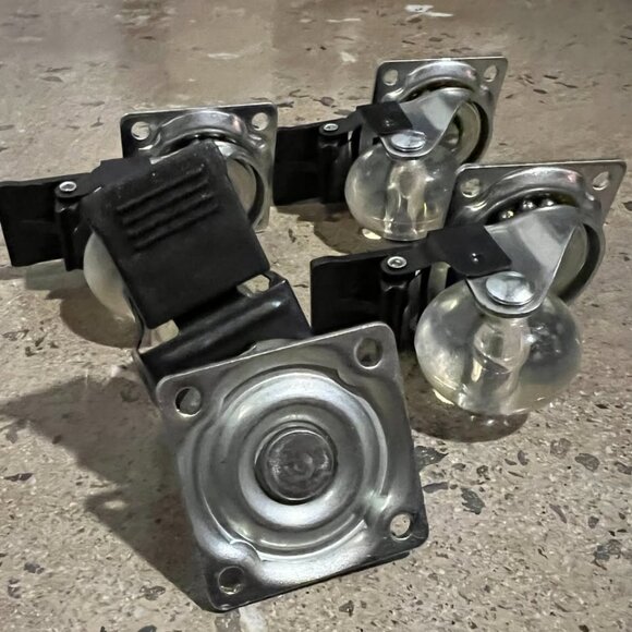 16 Mini Caster Wheels (Four 4-Wheel Sets) - Picture 6 of 7